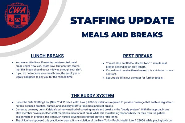 Safe Staffing Update_Meals and Breaks