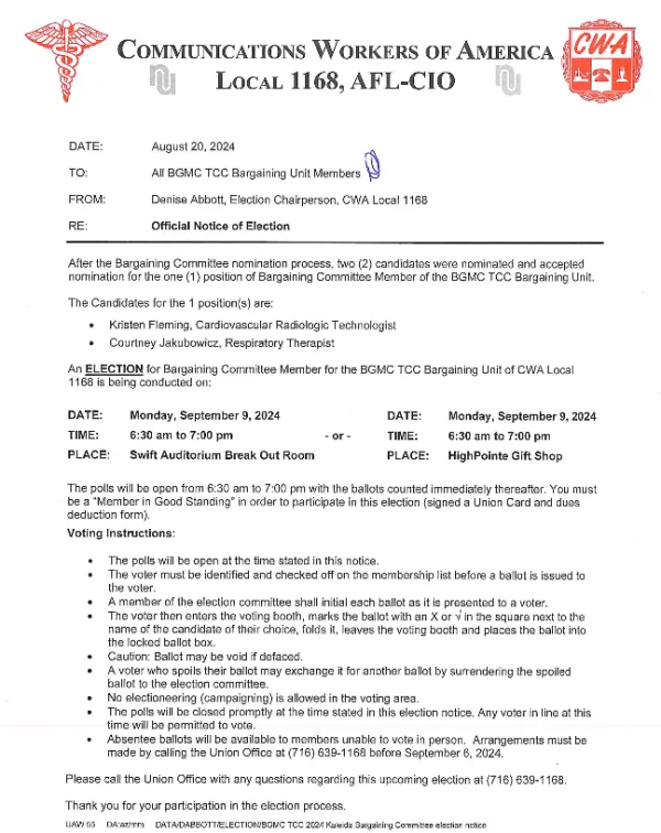 Notice of Election - BGH TCC